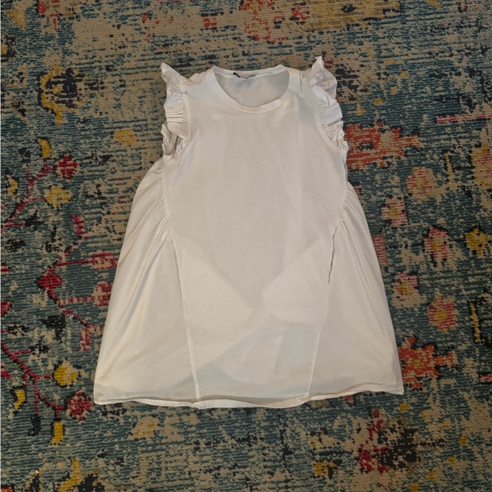 White Ruffled Baby Doll Dress